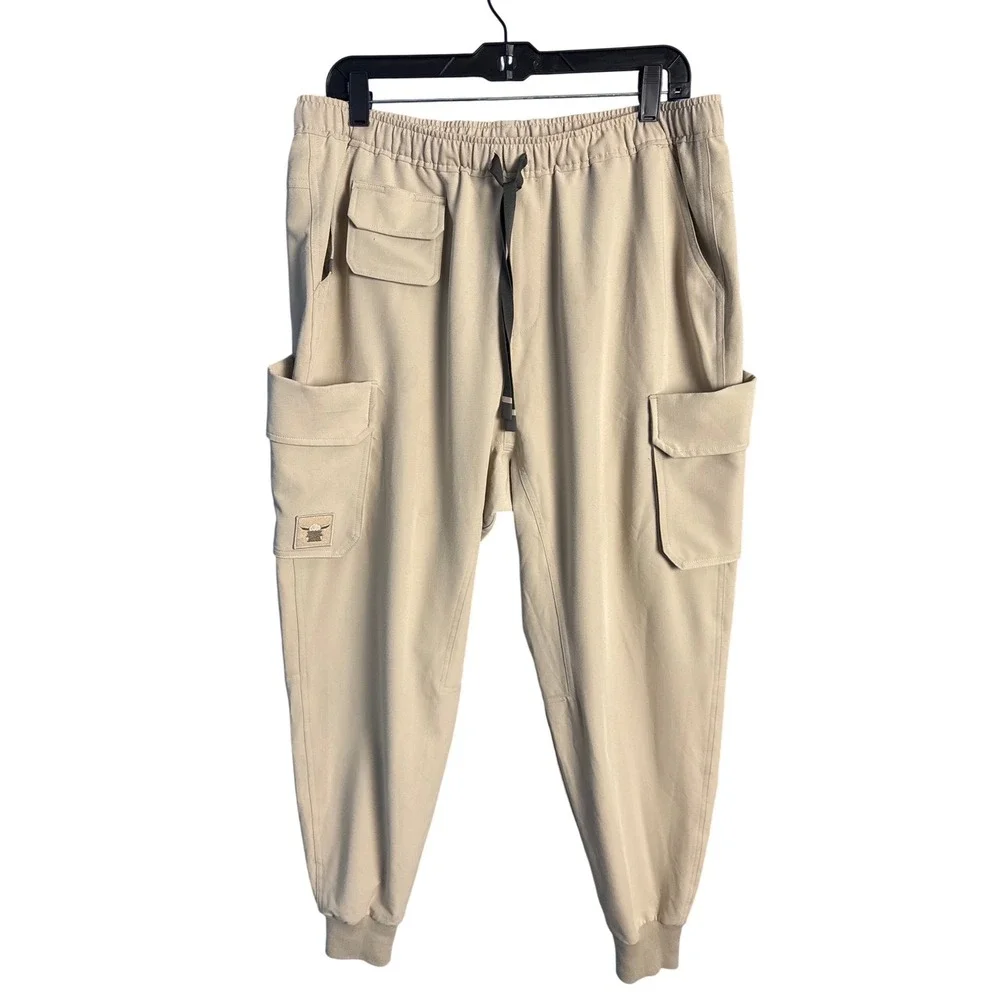 FIGS x Star Wars Limited Edition Mandalorian Jogger Scrub Pants Mens XL Tan Sand